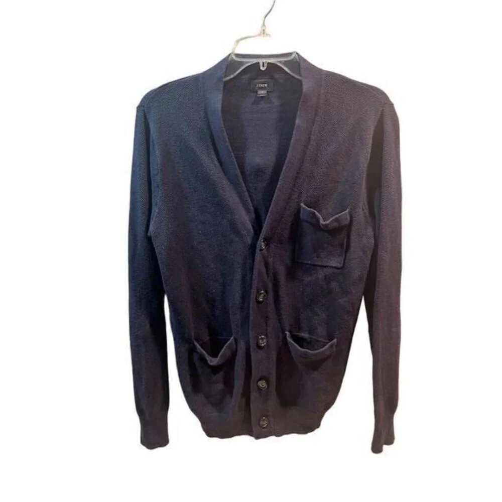 J. Crew Women's Blue Cardigan Sweater Size S Button-Down Casual